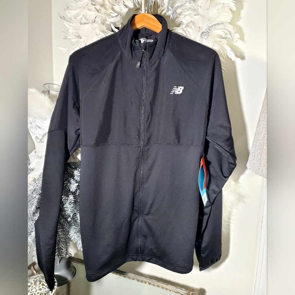 Men's New Balance full zip black, gray athletic jacket